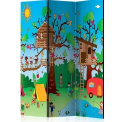 Kinder Wohnen Bunter Kinderzimmer Paravent Ferienlager - Katina