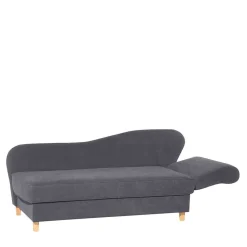 Wohnen Sofas|Sofa*Chaiselongue in Anthrazit mit Buche - Adelina