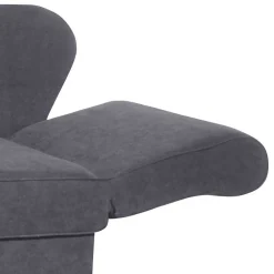 Wohnen Sofas|Sofa*Chaiselongue in Anthrazit mit Buche - Adelina