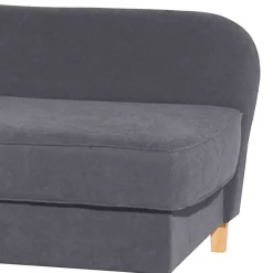 Wohnen Sofas|Sofa*Chaiselongue in Anthrazit mit Buche - Adelina