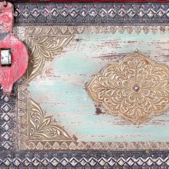 Wohnen Charakterstarke Holztruhe mit Metallgriffen - Agacina