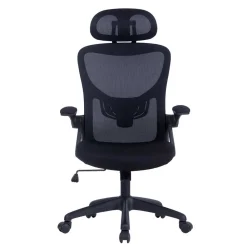 Wohnen Chefsessel mit Kopfstütze in Schwarz - Geritts