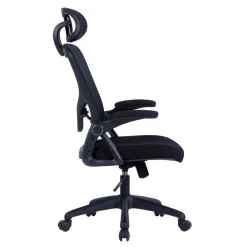 Wohnen Chefsessel mit Kopfstütze in Schwarz - Geritts