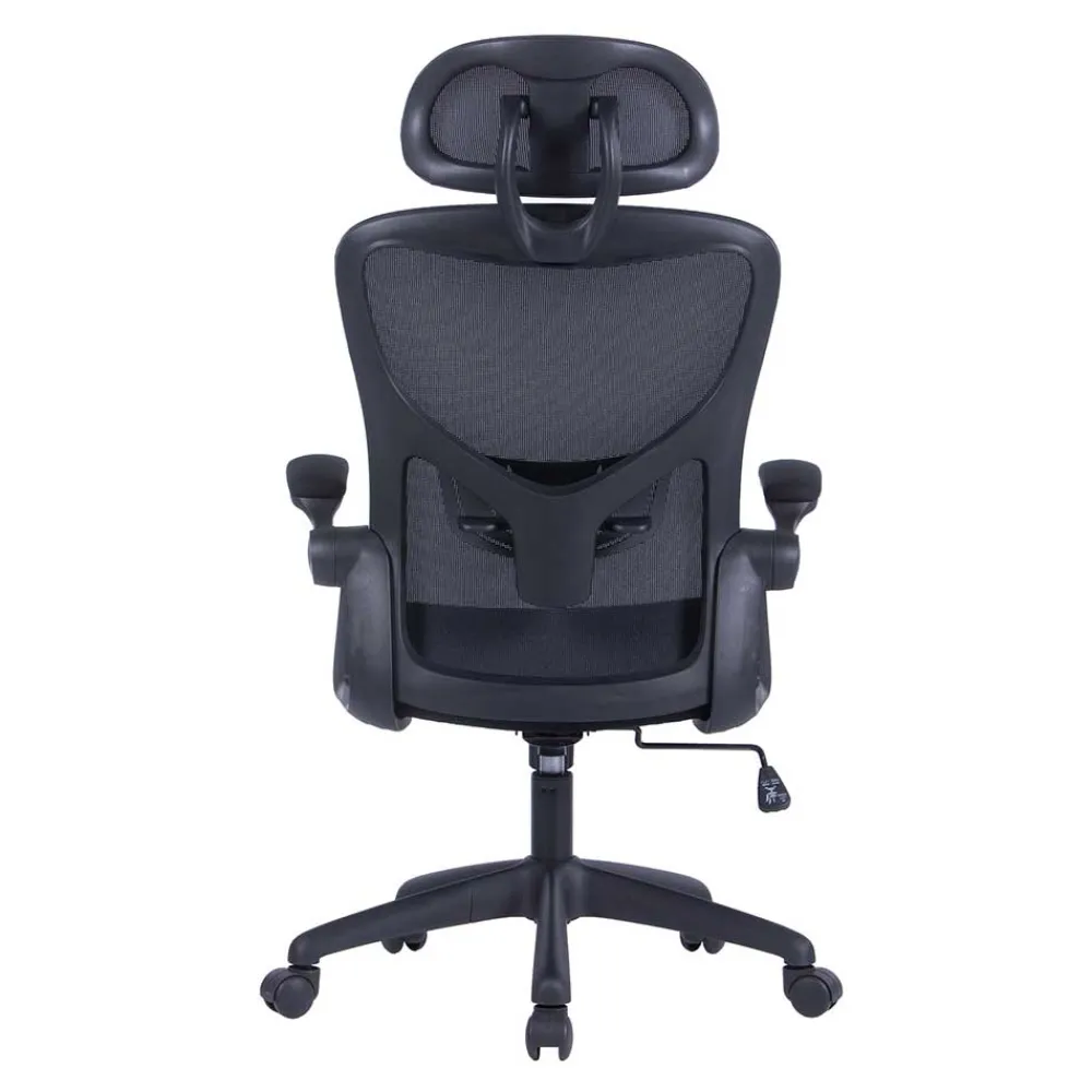 Wohnen Chefsessel mit Kopfstütze in Schwarz - Geritts