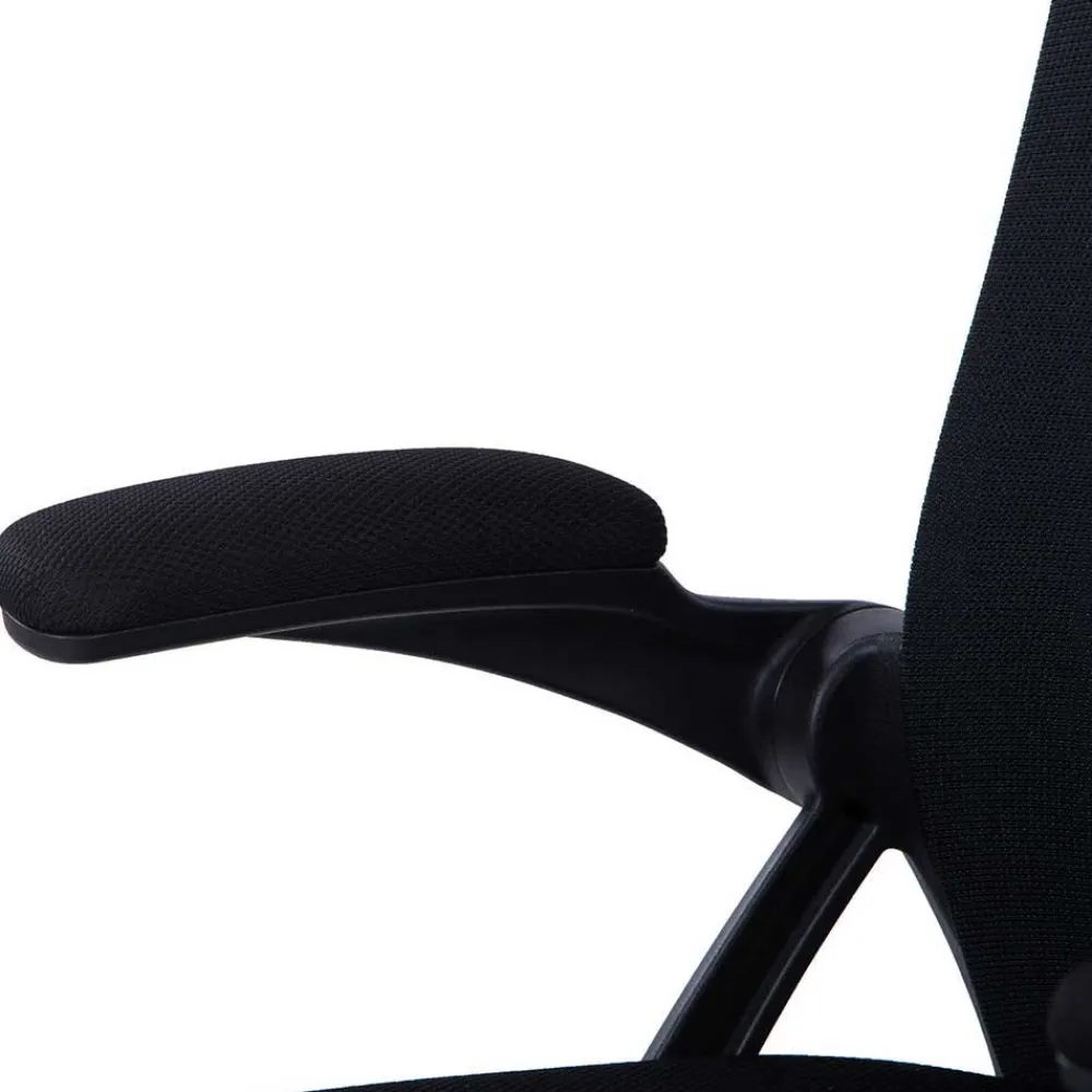 Wohnen Chefsessel mit Kopfstütze in Schwarz - Geritts