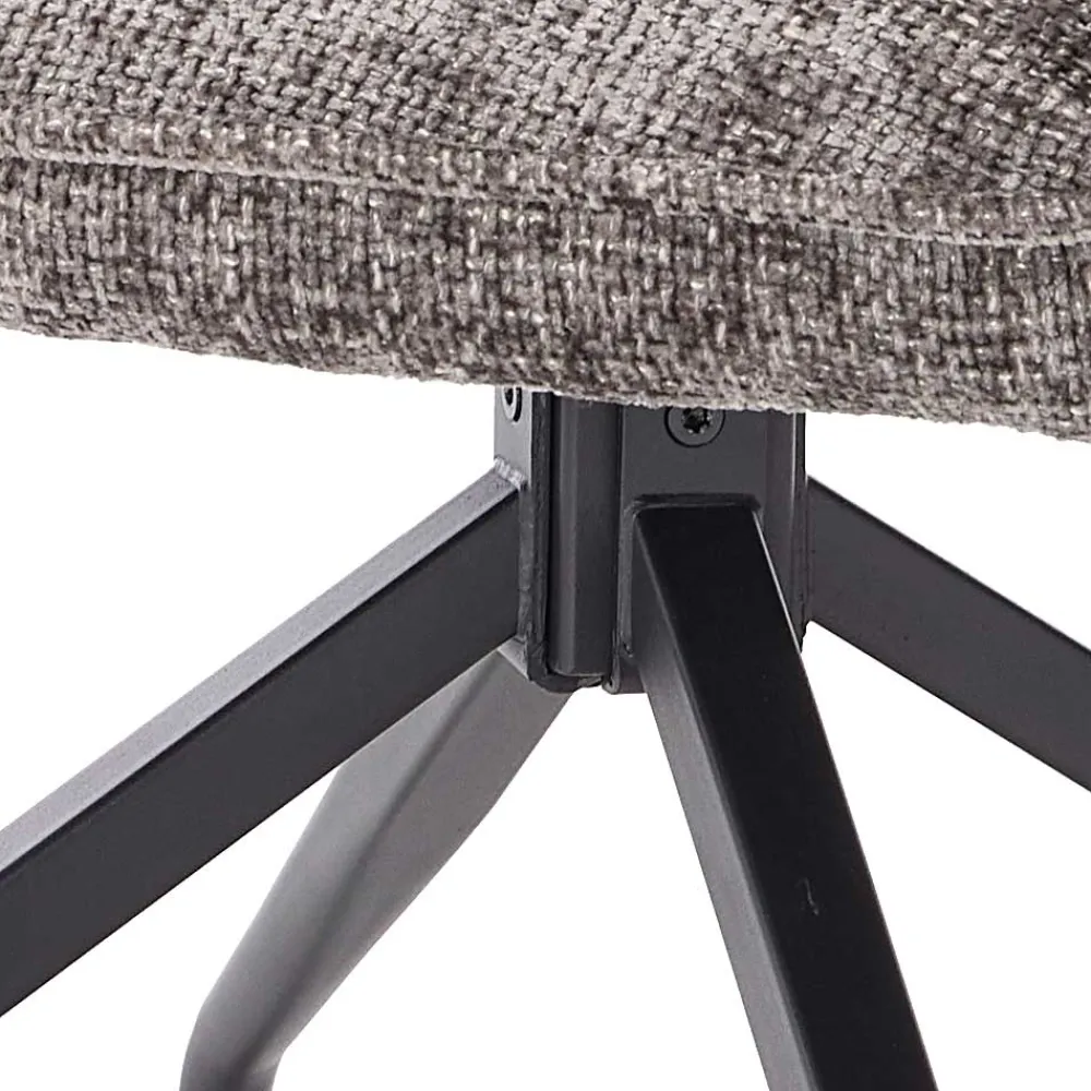 Wohnen Chenille Armlehnenstühle in Anthrazit - Efate (2er Set)