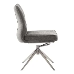 Wohnen Küchenstühle|Esszimmerstühle*Chenille Esszimmerstuhl um 360 Grad drehbar - Padira (2er Set)