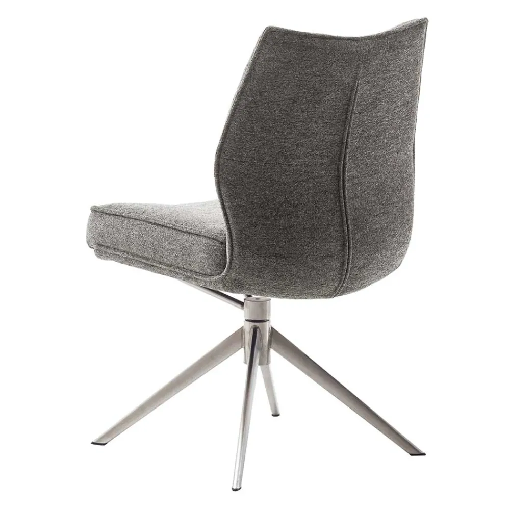 Wohnen Küchenstühle|Esszimmerstühle*Chenille Esszimmerstuhl um 360 Grad drehbar - Padira (2er Set)