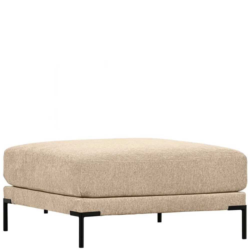 Wohnen Chenille Hocker in Beigegrau Melange - Paola