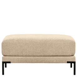 Wohnen Chenille Hocker in Beigegrau Melange - Paola