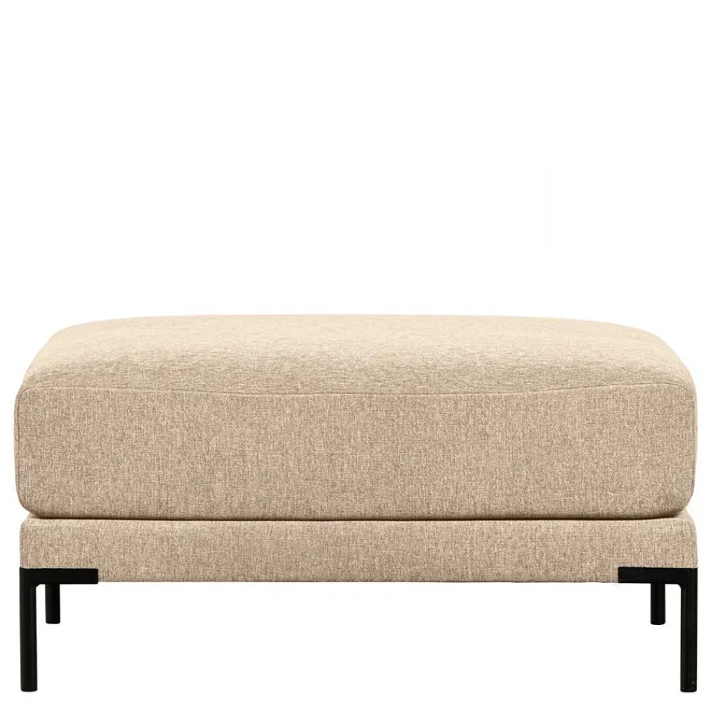 Wohnen Chenille Hocker in Beigegrau Melange - Paola