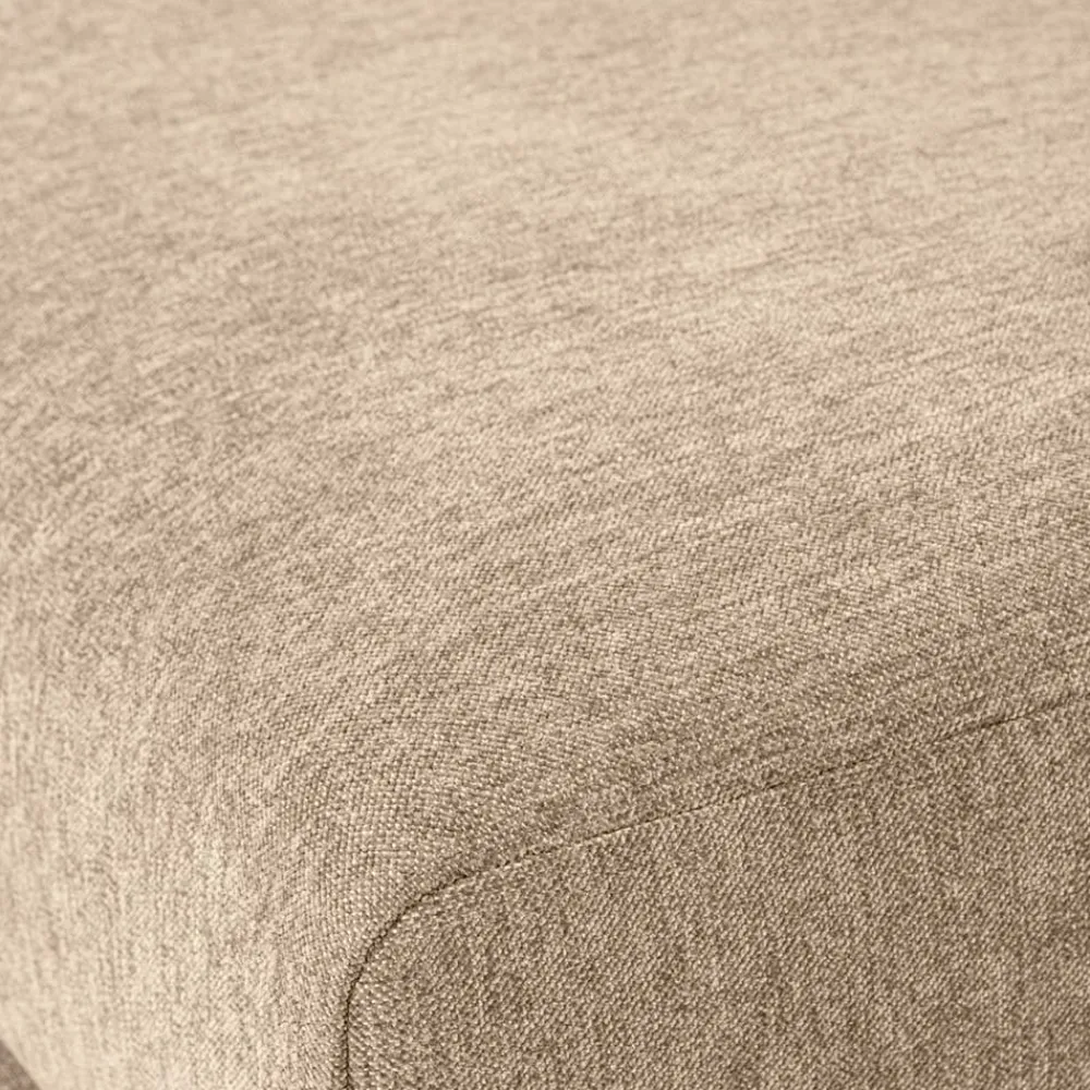 Wohnen Chenille Hocker in Beigegrau Melange - Paola