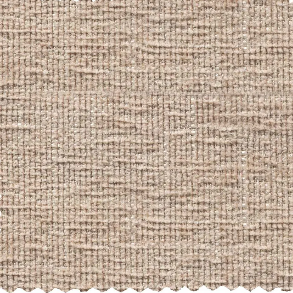 Wohnen Chenille Hocker in Beigegrau Melange - Paola