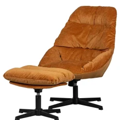 Wohnen Chenille Relaxsessel in Ocker - Zinatella (zweiteilig)