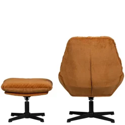 Wohnen Chenille Relaxsessel in Ocker - Zinatella (zweiteilig)