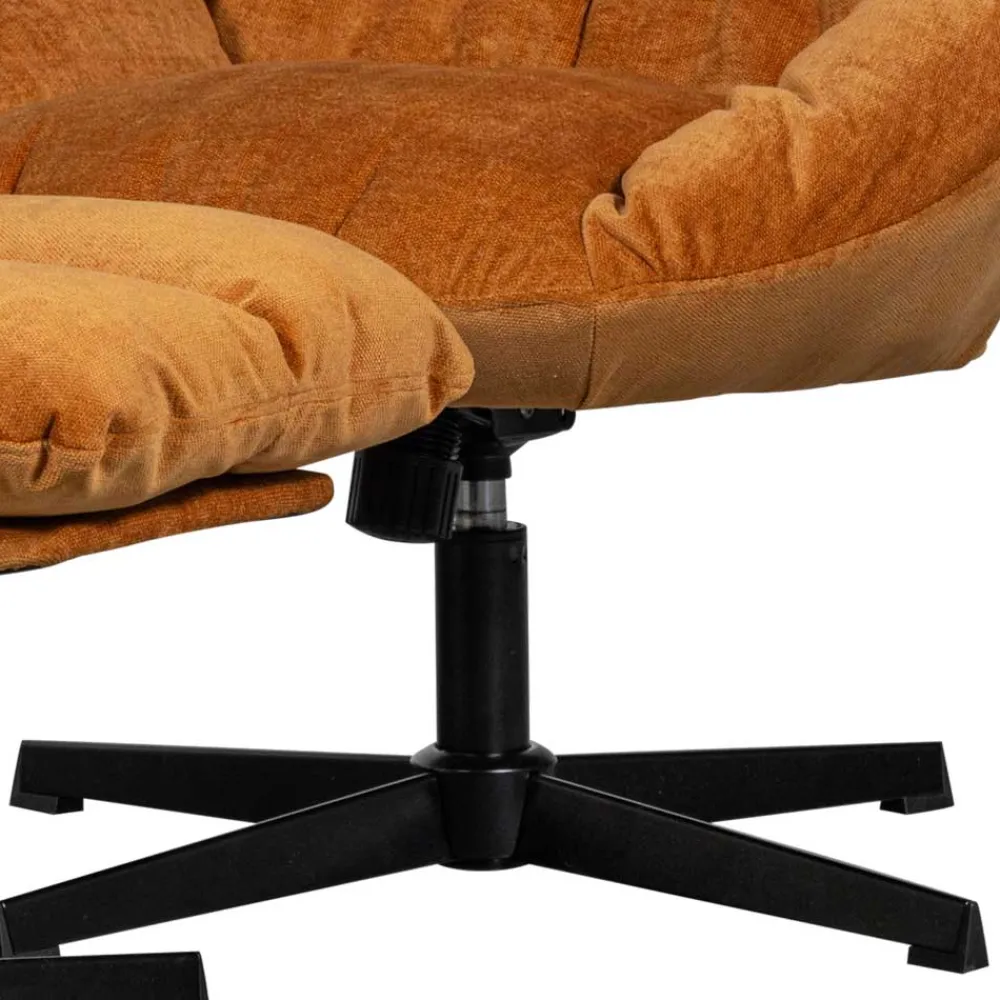 Wohnen Chenille Relaxsessel in Ocker - Zinatella (zweiteilig)