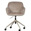 Wohnen Chenille Schreibtischstuhl in Taupe - Vorius