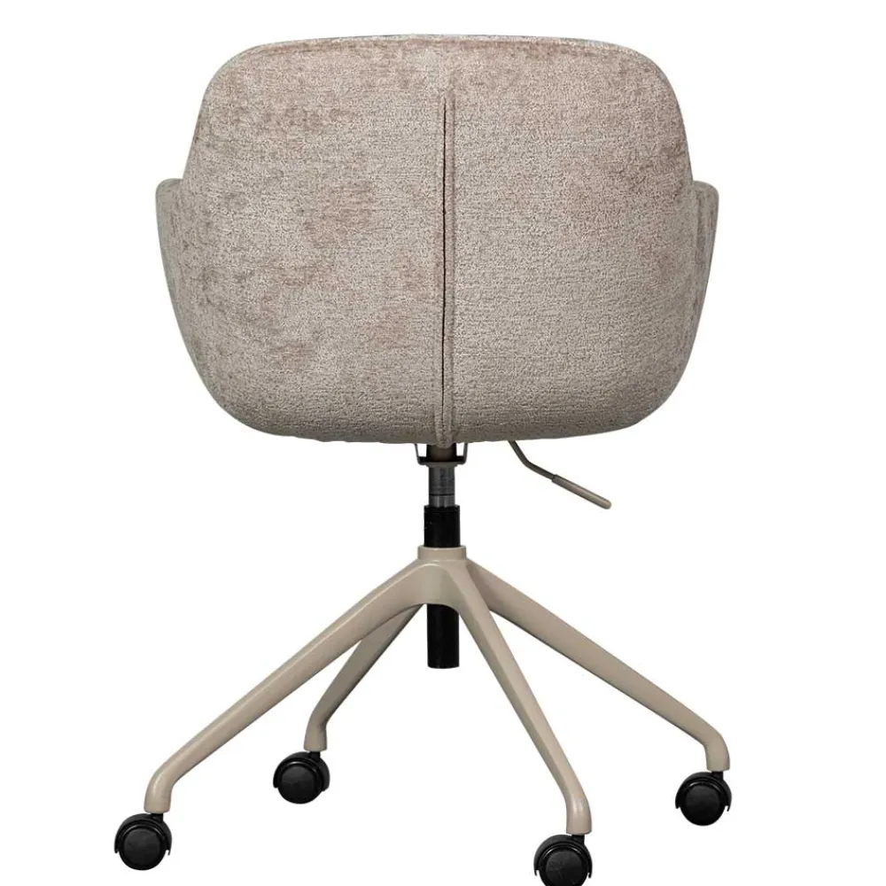 Wohnen Chenille Schreibtischstuhl in Taupe - Vorius