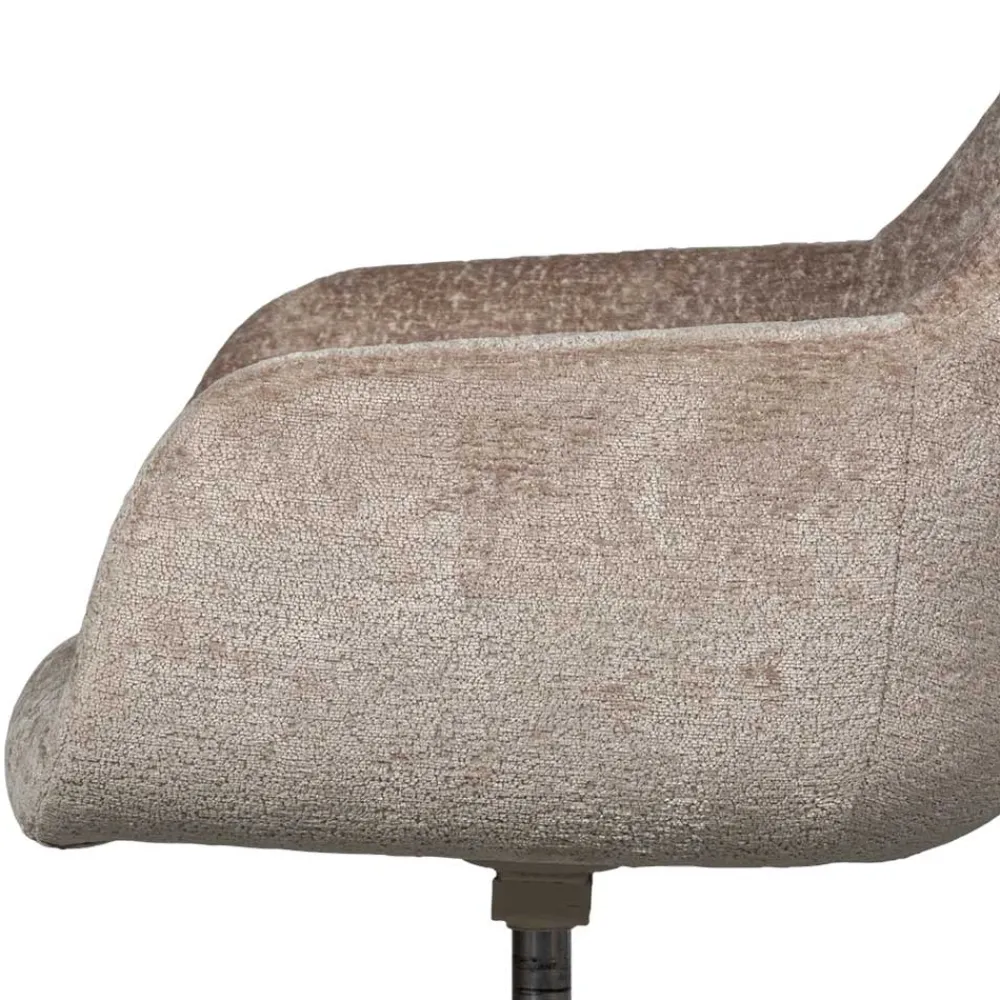 Wohnen Chenille Schreibtischstuhl in Taupe - Vorius