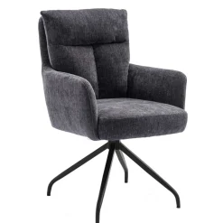 Wohnen Chenille Tischsessel mit Drehfunktion - Lakeside (2er Set)