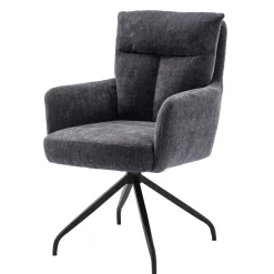 Wohnen Chenille Tischsessel mit Drehfunktion - Lakeside (2er Set)