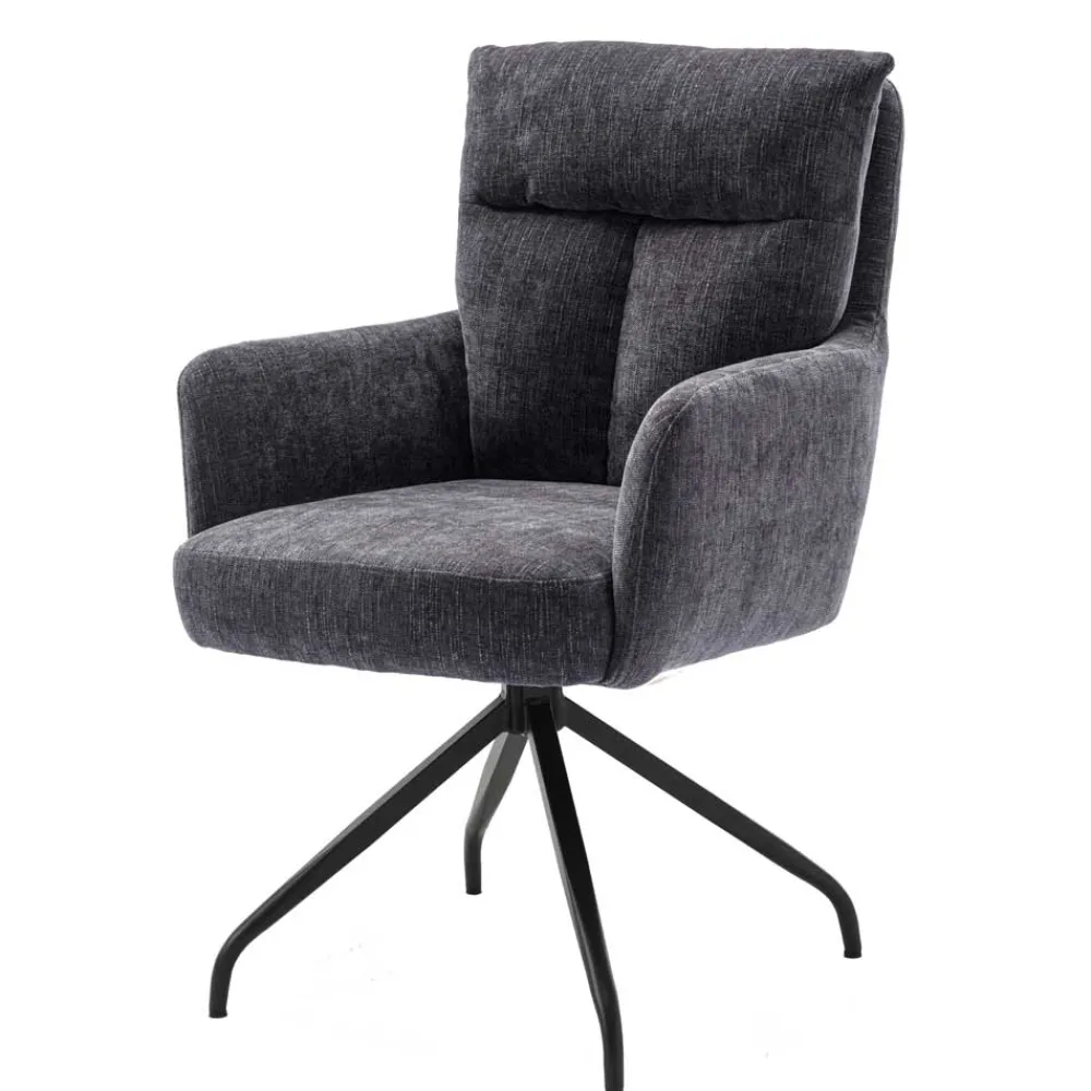 Wohnen Chenille Tischsessel mit Drehfunktion - Lakeside (2er Set)