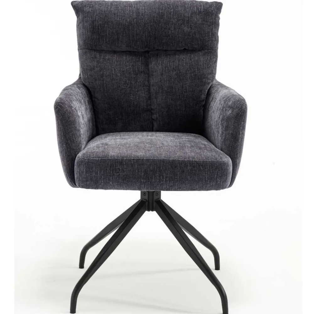 Wohnen Chenille Tischsessel mit Drehfunktion - Lakeside (2er Set)