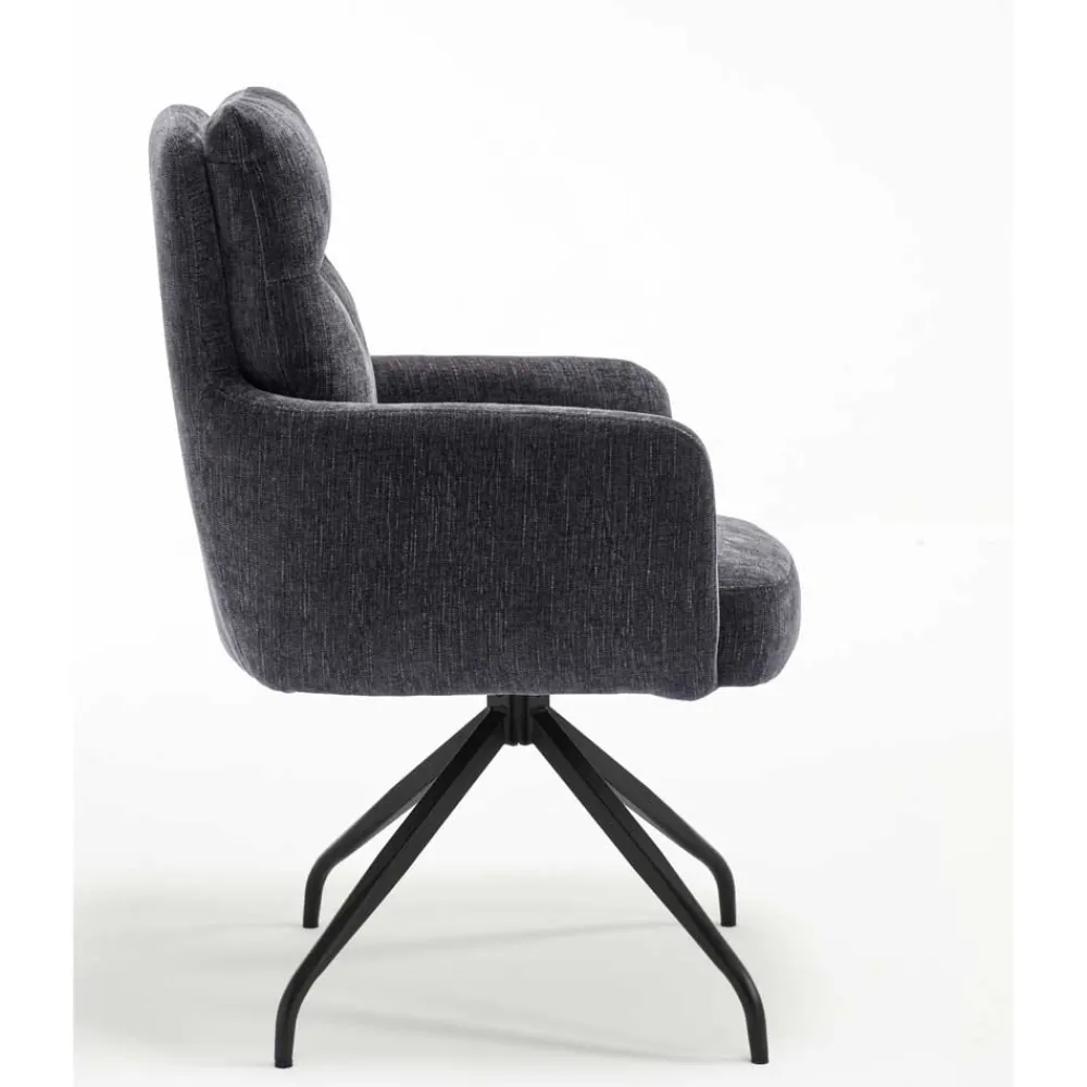 Wohnen Chenille Tischsessel mit Drehfunktion - Lakeside (2er Set)