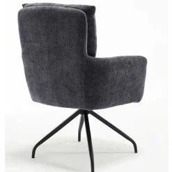 Wohnen Chenille Tischsessel mit Drehfunktion - Lakeside (2er Set)
