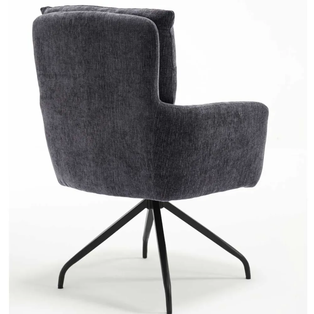 Wohnen Chenille Tischsessel mit Drehfunktion - Lakeside (2er Set)