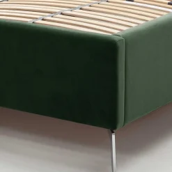 Wohnen Jugendbetten*Chesterfield Bett in Dunkelgrün Samt - Jesafina