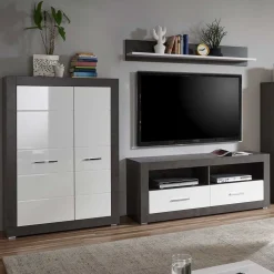 Wohnen 250cm breite TV Wohnwand modern - Istensa I (dreiteilig)
