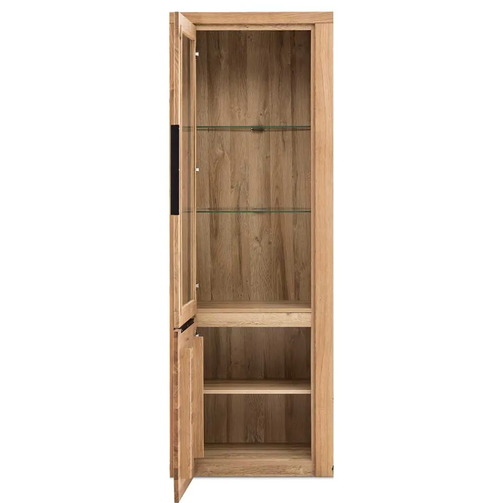Wohnen Vitrinen|Wohnzimmer-Vitrinen*70cm breite Vitrine 2-türig - 199 cm hoch - Nelenia