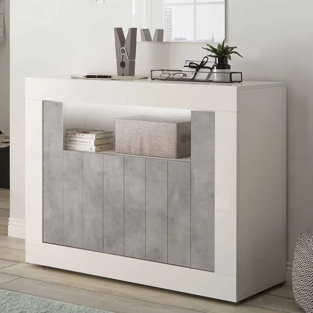 Wohnen 110cm breite Wohnzimmer Kommode zweifarbig - Niris