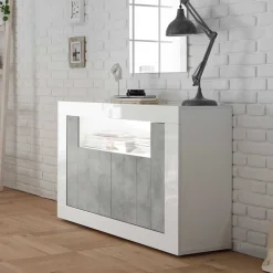 Wohnen 110cm breite Wohnzimmer Kommode zweifarbig - Niris