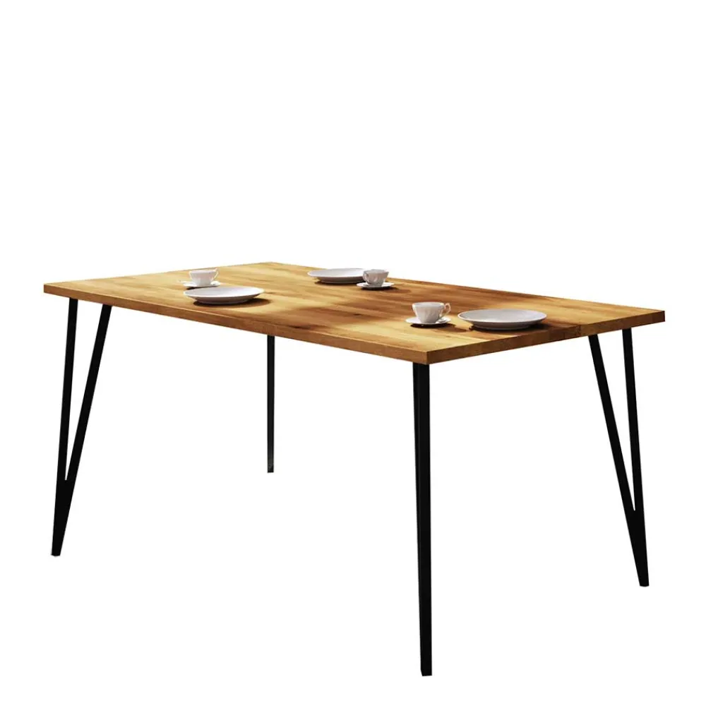 Wohnen Massivholzmöbel|Esszimmertische*90cm breiter Esstisch mit Platte Wildeiche - Mandirov