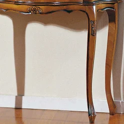 Wohnen 88cm breiter Konsolentisch Nussbaum Furnier Agosto im Barockstil