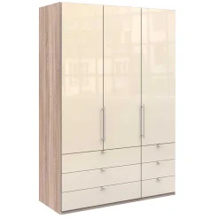 Wohnen Jugendzimmerschränke*150cm breiter Schlafzimmerschrank in Creme - Rativian