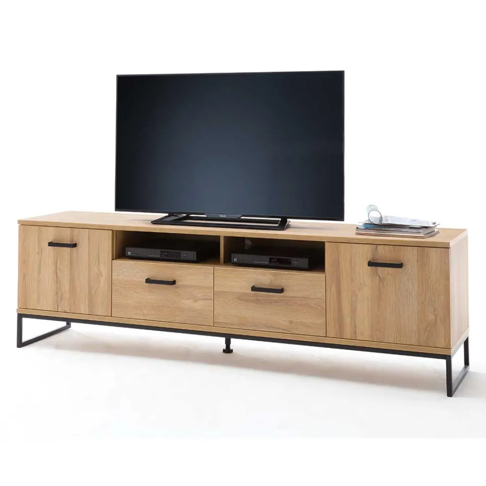Wohnen Tv & Hifi-Möbel|Tv & Hifi-Möbel*201cm breites Lowboard für TV in Wildeiche - Truvisas