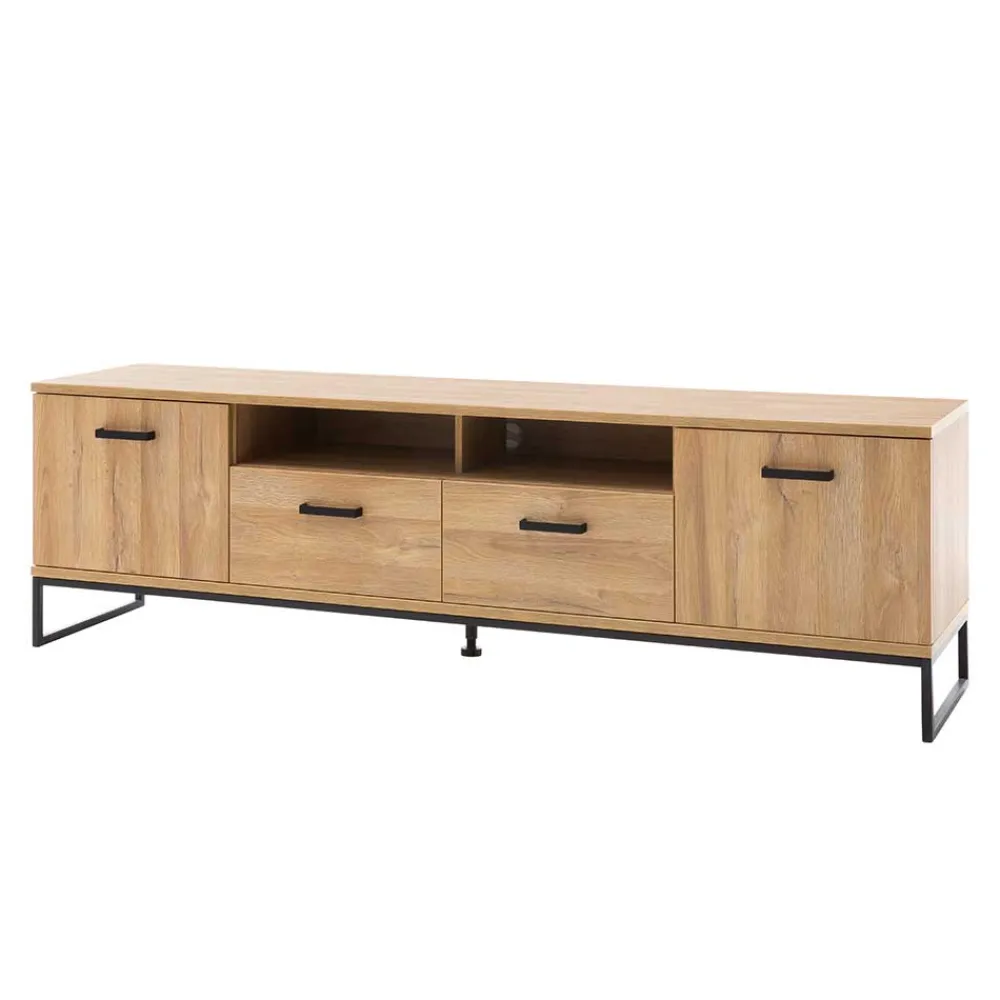 Wohnen Tv & Hifi-Möbel|Tv & Hifi-Möbel*201cm breites Lowboard für TV in Wildeiche - Truvisas