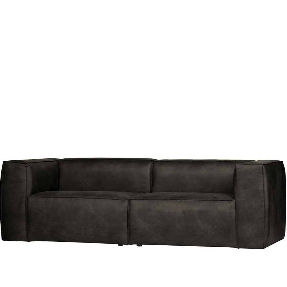 Wohnen 246cm breites 3-Sitzer Sofa in Schwarz - Haenja