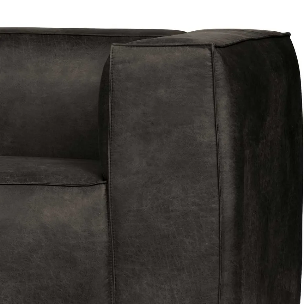 Wohnen 246cm breites 3-Sitzer Sofa in Schwarz - Haenja