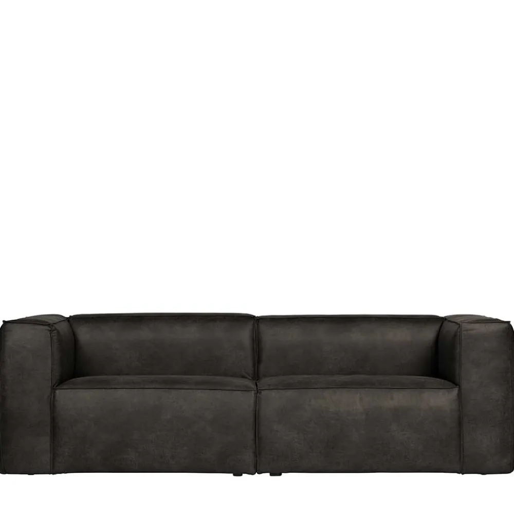 Wohnen 246cm breites 3-Sitzer Sofa in Schwarz - Haenja