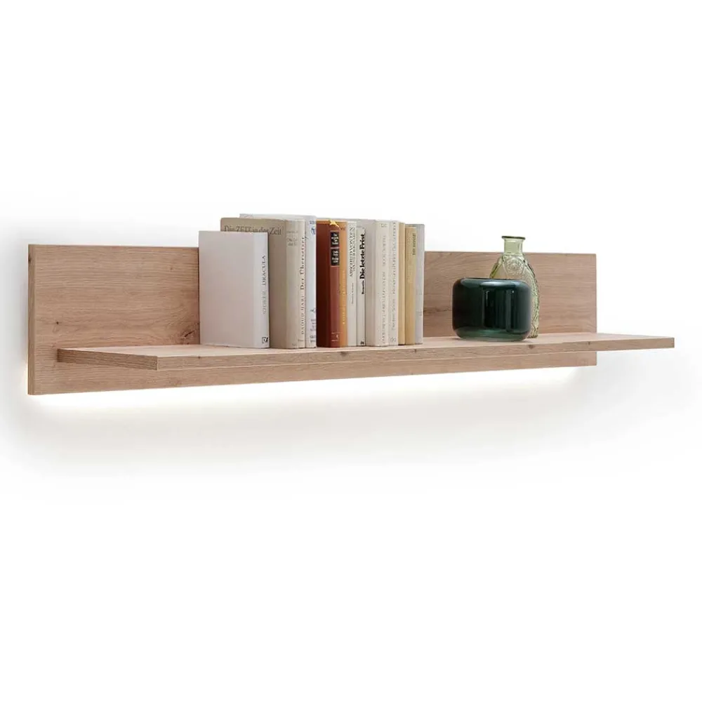 Wohnen 160cm breites Wandboard in Holzoptik Eiche - Nikdus