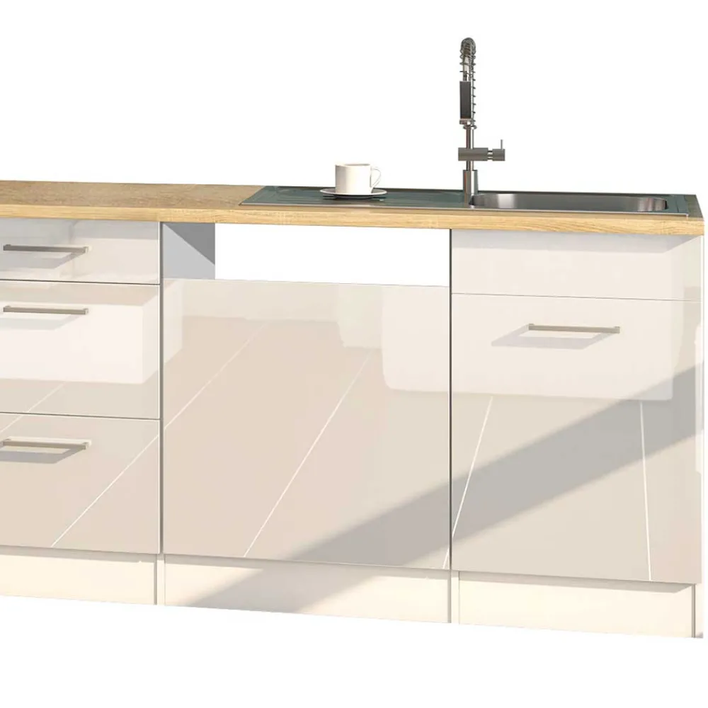 Wohnen 300cm Fertige Küche ohne Einbaugeräte - Cuneo (achtteilig)