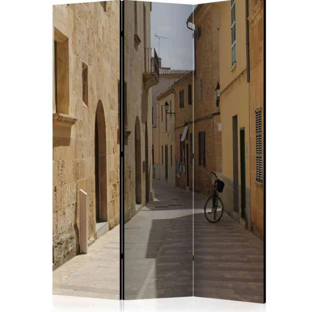Wohnen 135cm Foto Paravent Gasse auf Mallorca - Andarina