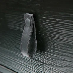 Wohnen Kommoden|Nachttische*74cm hohe Nachtkonsole in Schwarz lackiert - Fronco