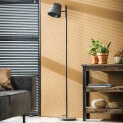 Wohnen Lampen & Leuchten*157cm hohe Stehlampe in Anthrazit - Cerine