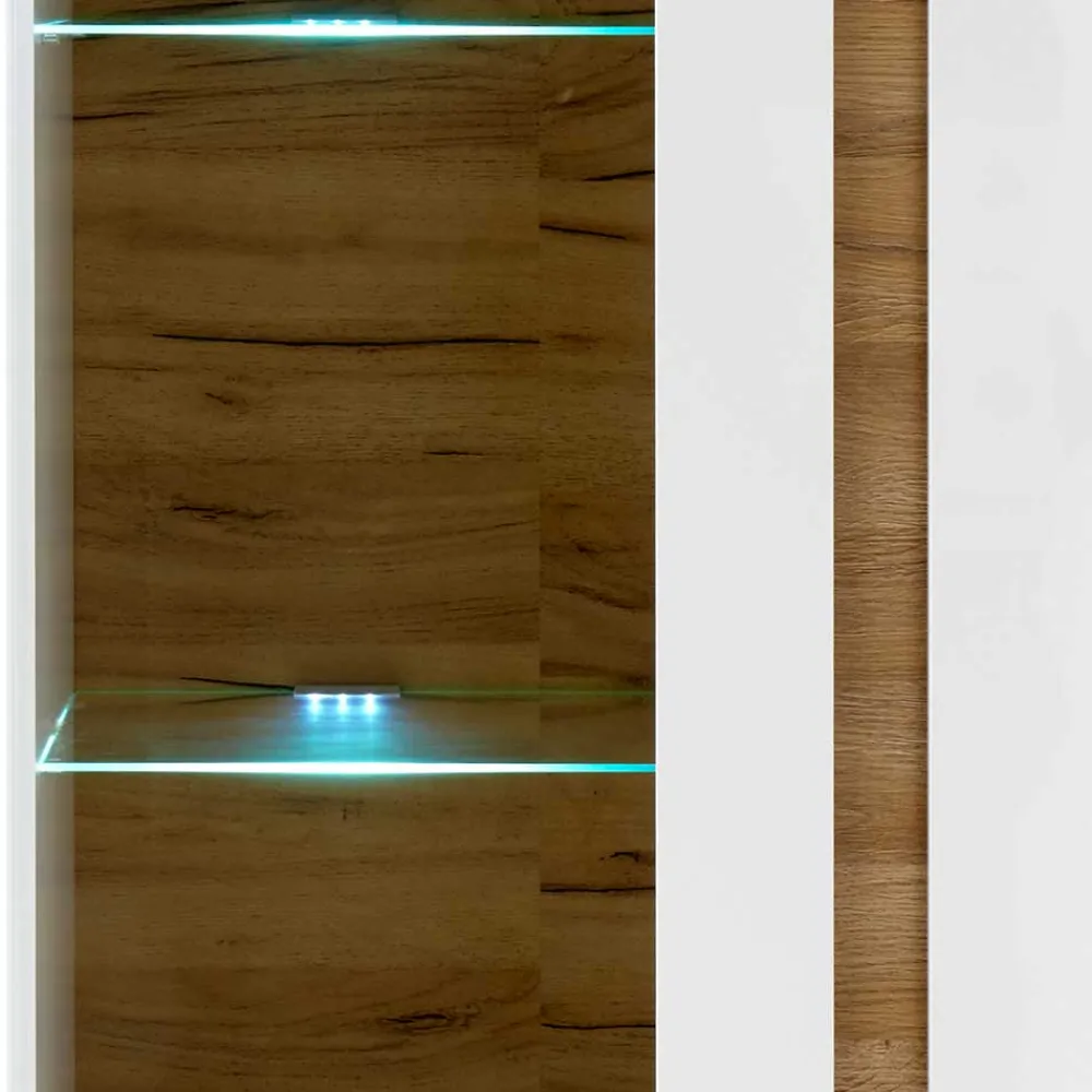 Wohnen Skandinavische Möbel|Vitrinen*194cm hohe Vitrine zweifarbig - Myrda I