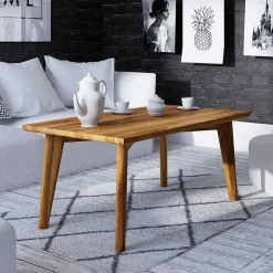 Wohnen 48cm hoher Holz Couchtisch aus Wildeiche - Eavy